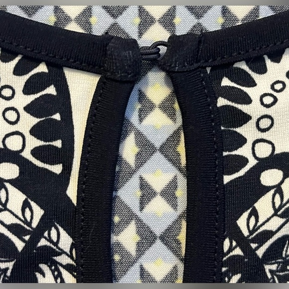 Studio M Black Blue and White Patterned Dress Women’s Size Medium - Picture 14 of 15